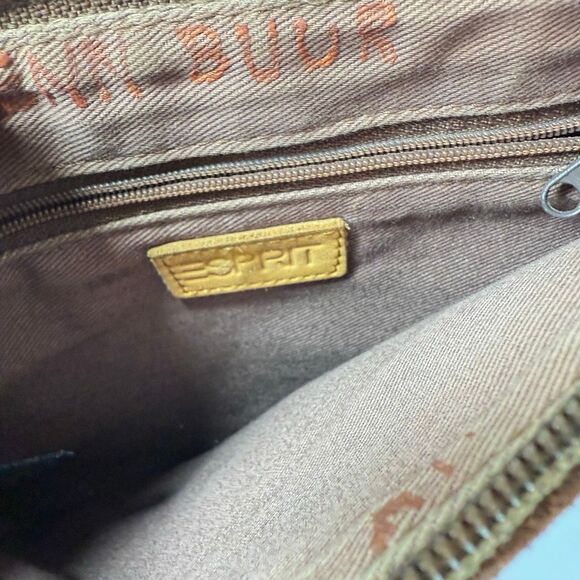 Vintage Esprit brown leather fringe suede Women’s purse/wristlet 7x9 - Picture 4 of 10